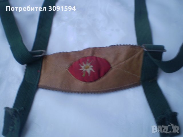 Стари Детски Тиранти Бродиран Еделвайс