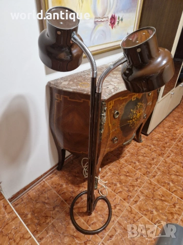 Уникална рядка антикварна шведска подова лампа , снимка 5 - Антикварни и старинни предмети - 53932629