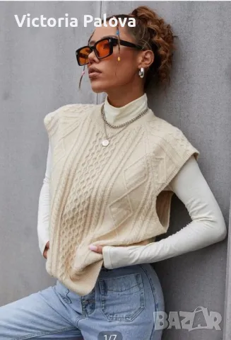 Модерна блуза-елек  без ръкави, снимка 12 - Блузи с дълъг ръкав и пуловери - 49434229