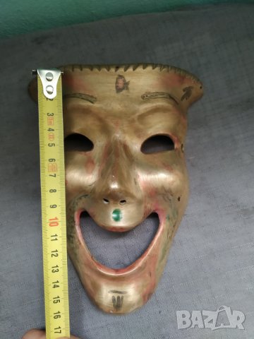 месингова маска, снимка 3 - Други ценни предмети - 38657800