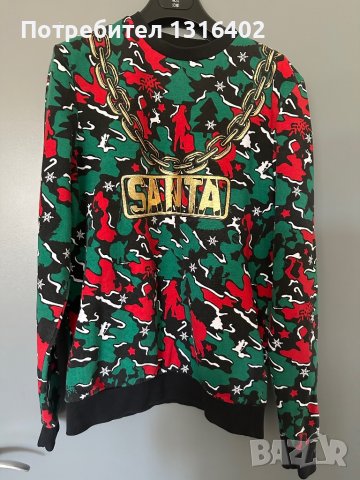 Коледна плътна блуза, размер S/M