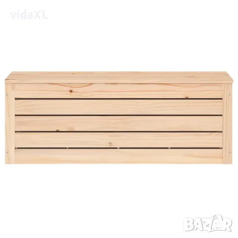 vidaXL Кутия за съхранение, 89x36,5x33 см, борово дърво масив, снимка 5 - Скринове - 56147937