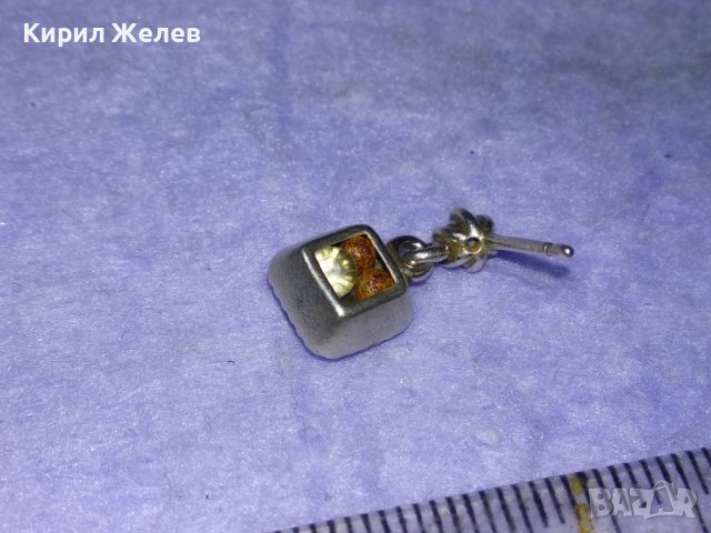 ПОСРЕБРЕНА ВИНТИДЖ АРТ ОБЕЦА от БЛАГОРОДНА СТОМАНА сЮВЕЛИРНО ФАСЕТИРАНИ ИСКРЯЩИ КАМЪНИ КРИСТАЛ 39967, снимка 12 - Обеци - 42795947