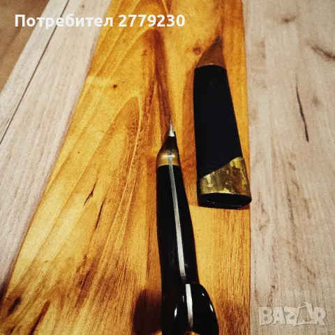 Ловен масивен нож, с дръжка от биволски рог Нов!, снимка 12 - Ножове - 49911772