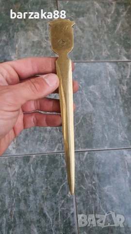 Бронзов Месингов Нож за писма, снимка 6 - Колекции - 54358922