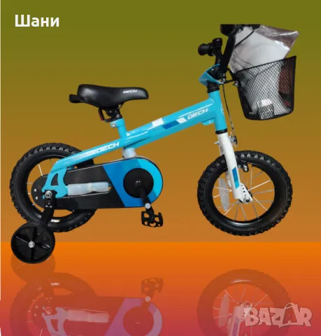 Детски велосипед Dech, 12”, помощни колела, снимка 1