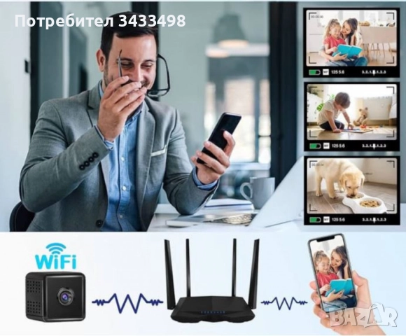 Шпионска камера HD WIFI CAMERA – Дискретно и ефективно наблюдение на всяко място, снимка 7 - Камери - 52010900