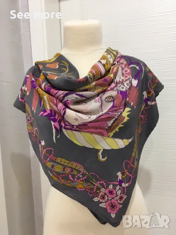 BELLOTTI шал  коприна, снимка 5 - Шалове - 54052982