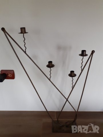 Бароков Масивен висок железен свещник - идеален за механа, снимка 10 - Декорация за дома - 36804431