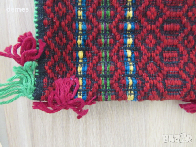 Стара ръчно тъкана вълнена капанска торбичка, снимка 4 - Колекции - 36422039