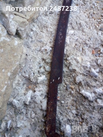 Острие със среб.набивки от турски ятаган,непипвано, снимка 3 - Ножове - 29899246