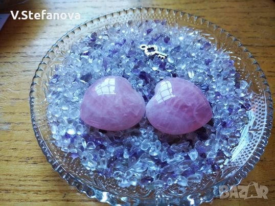 2 сърца от розов кварц за любов., снимка 9 - Други - 24749744