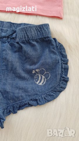 Туника и дънкови панталонки 3-6 месеца, снимка 3 - Комплекти за бебе - 33782460