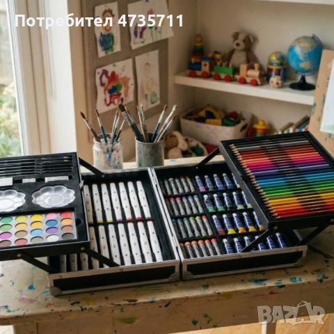 Арт куфар за деца – 132 части цветно вдъхновение, снимка 4 - Други - 53909378