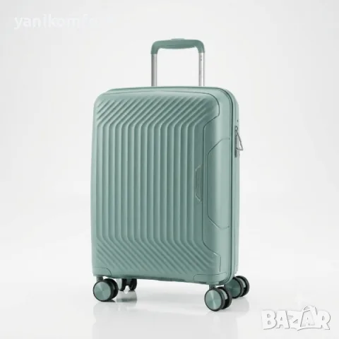 Куфар за ръчен багаж 55x40x23 PP 88001 – твърд куфар с 4 колела и TSA заключване, снимка 5 - Куфари - 56200110