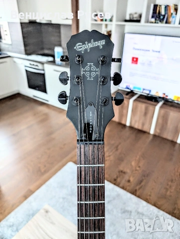 Epiphone Goth Les Paul Studio, 2002, Korea, снимка 5 - Китари - 53315170