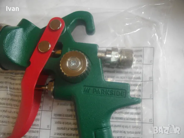 НОВ ПНЕВМАТИЧЕН БОЯДЖИЙСКИ ПИСТОЛЕТ С ДЮЗА 1,4мм ПЪЛЕН КОМПЛЕКТ PARKSIDE, снимка 8 - Други инструменти - 49680202