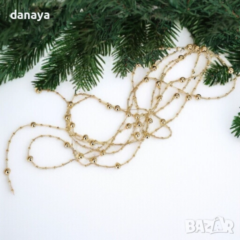 6168 Коледен гирлянд Топчици декоративен гердан за елха и декорация, 2 размера, снимка 4 - Декорация за дома - 52493318