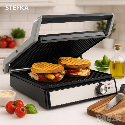 Електрически грил -тостер 2в1, снимка 2 - Тостери - 52996703