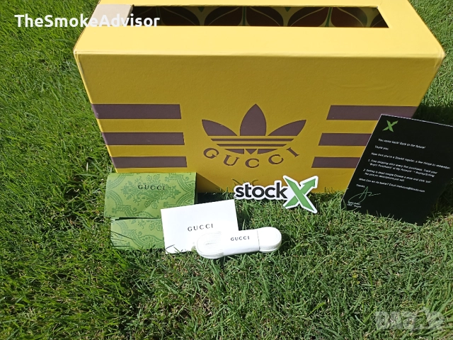Обувки Adidas x Gucci Gazelle Black Green Red, снимка 9 - Маратонки - 51963401