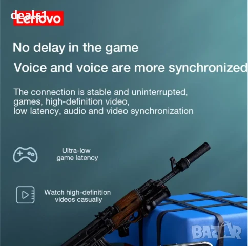 Lenovo HT38 TWS Безжични Bluetooth 5.0 HiFi Слушалки, снимка 9 - Слушалки, hands-free - 50534579