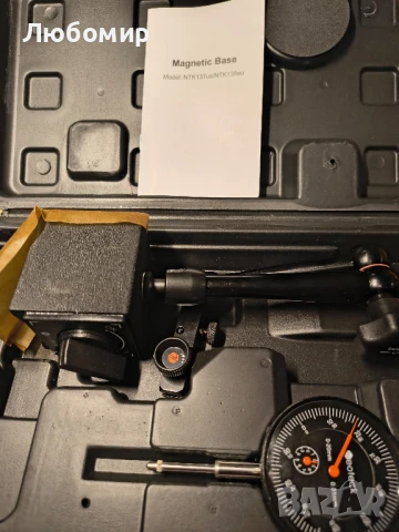 Neoteck 0-20 мм циферблатен сравнителен инструмент с магнитна основа, 3 шарнирни скоби, 80 кг, снимка 2 - Други инструменти - 50824095