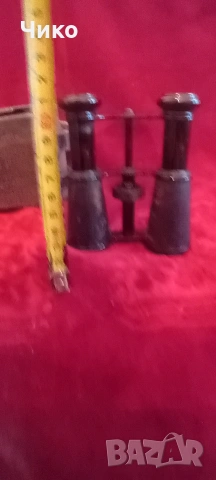 Френски стар бронзов бинокъл със калъф, снимка 7 - Антикварни и старинни предмети - 53309936