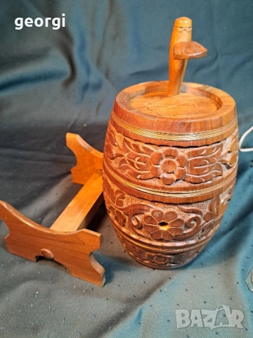 малко буре с дърворезба 30/5, снимка 5 - Декорация за дома - 52745718