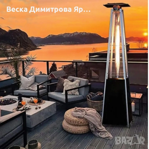 Газов отоплител-чадър 13 kW, 227 см – външен газов отоплител с калъф и защити, снимка 5 - Отоплителни печки - 53087672