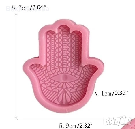 силиконов молд (форма) във формата на ръката Хамса, снимка 4 - Други - 52695310