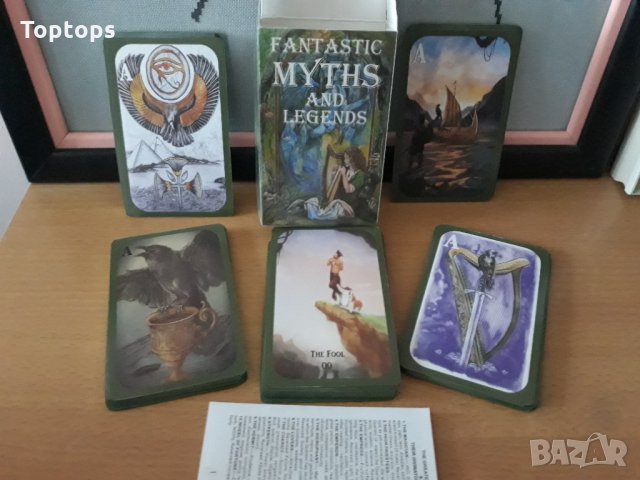 80 таро карти с кант и малка книжка: Fantastic Myths and Legends Tarot, снимка 5 - Карти за игра - 34436817