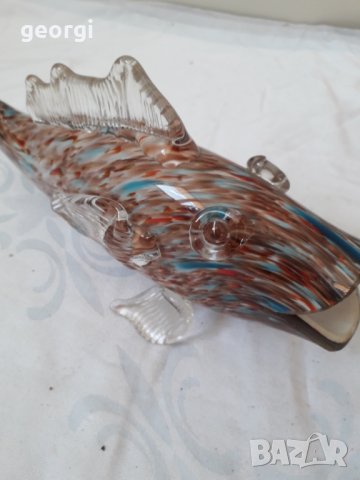 Декоративна риба от цветно стъкло Murano, снимка 6 - Декорация за дома - 31535203