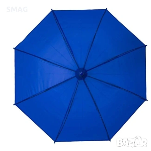 Автоматичен детски син чадър за дъжд - бастун, 66см_1242366