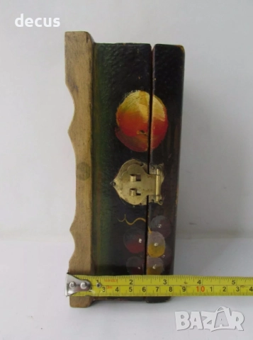 Винтидж руска съветска ръчно рисувана дървена кутия, снимка 10 - Антикварни и старинни предмети - 51463703