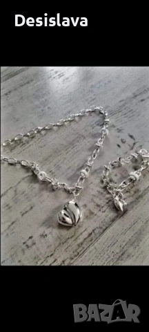 Комплект със сребърно покритие и печат 925