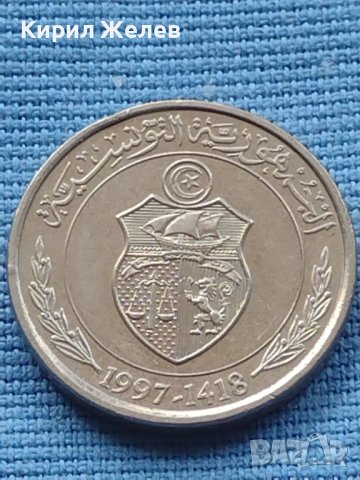 Две монети 1/2 динарий 1977г. Тунис - 1 цент 1966г. Африка 41174, снимка 4 - Нумизматика и бонистика - 42774772