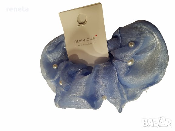 Ластик Ahelos, За коса, Скрънчи, Синьо, снимка 1