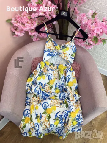 рокля с лимони, снимка 8 - Рокли - 50329446