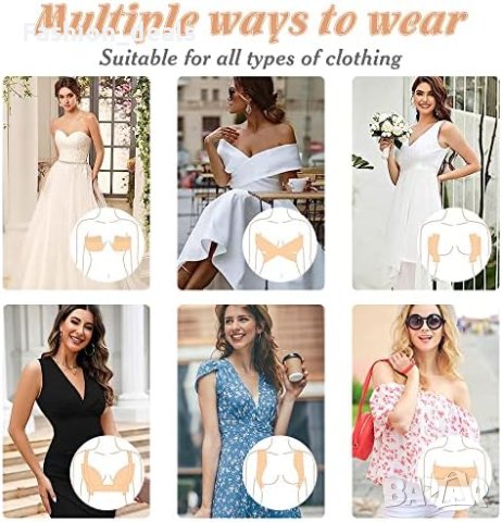 Нова лента за повдигане на гърдите 10 метра с 4 многократни силиконови капачки за зърна, снимка 2 - Бельо - 42504558