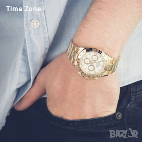 Rolex Cosmograph Daytona 40mm Yellow Gold White Dial Diamond Различни Варианти, снимка 12 - Мъжки - 54042430