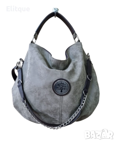 Луксозна модерна дамска чанта с елемент Дървото на живота 40х38 см, снимка 3 - Чанти - 52895184