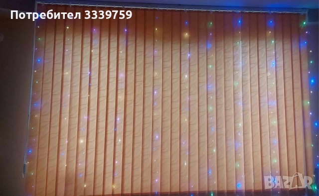 Коледни лампички с 300Led лампи 3 метра на 3 метра ,коледна завеса с дистанционно, снимка 9 - Декорация за дома - 52155883
