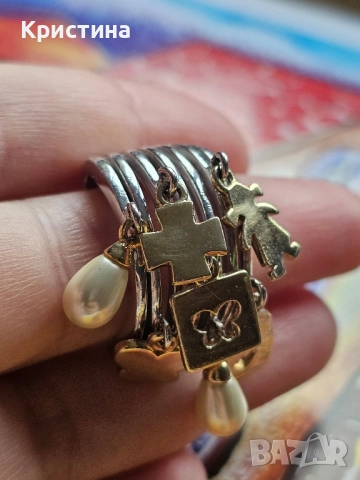 Марков сребърен пръстен с талисмани, снимка 2 - Пръстени - 51955594