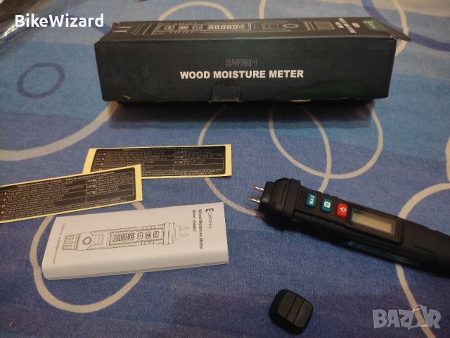 ERICKHILL Влагомер за дървесина с 3-цветна подсветка, цифров детектор за влага  НОВО, снимка 7 - Измервателни инструменти - 42104579