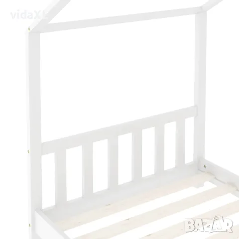 vidaXL Рамка за детско легло, бяла, бор масив, 80x160 см, снимка 6 - Бебешки легла и матраци - 56146564