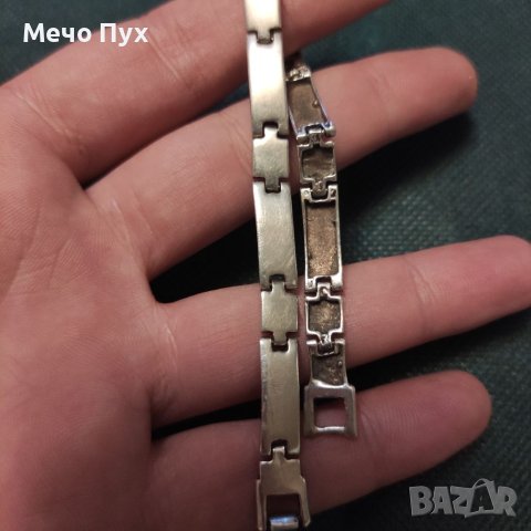 Сребърна гривна (122), снимка 3 - Гривни - 40305147