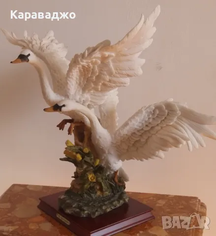 Италианска Композиция Лебеди, снимка 9 - Статуетки - 48645249