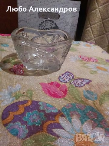 Кристална купа за ядки., снимка 3 - Сервизи - 35616570