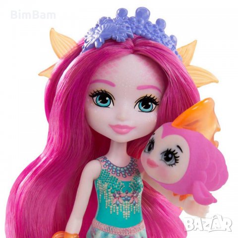 Кукла Royal Enchantimals  MAURA MERMAID & GLIDE - РИБКА / Mattel, снимка 3 - Кукли - 35175661