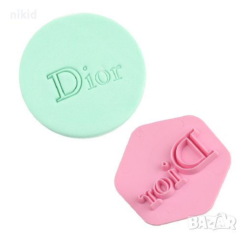 d&g dg dior 4 бр. печати печат форма форми лого емблема диор за украса фондан торта резци 3д с релеф, снимка 5 - Форми - 16994681